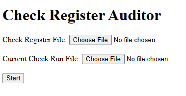 Check Runs Web App screenshot